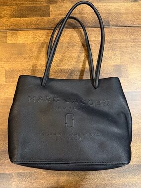 Marc Jacobs Black Embossed Logo Tote